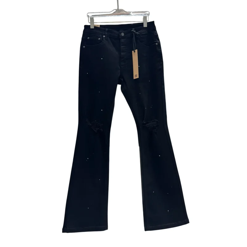 Ksubi Distressed Paint Splatter Flare Jeans