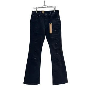 Ksubi Distressed Ripped Flare Jeans Front View