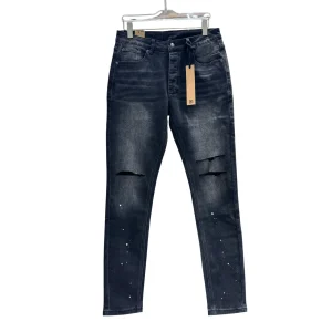 Back View Ksubi Heavy Washed Distressed Slim Fit Jeans