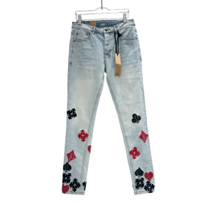 Ksubi Playing Card Embroidered Slim Fit Jeans