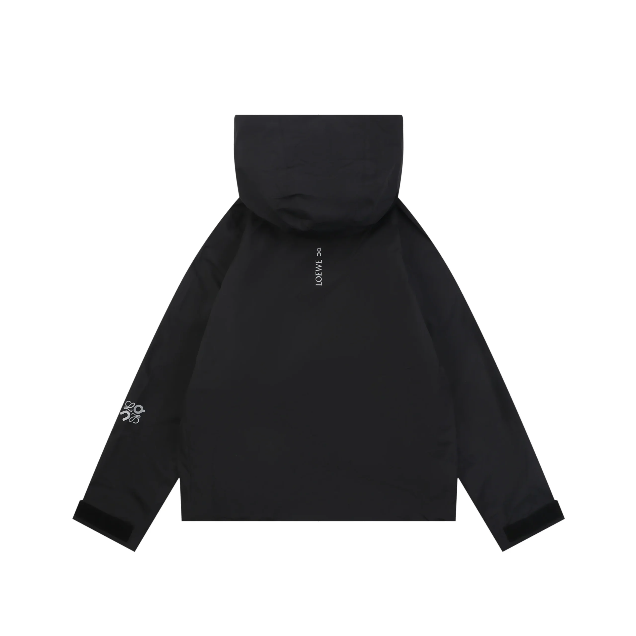 Back View Lo x On Logo Seam-Sealed Hooded Windbreaker Jacket