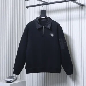 Logo Embroidered Half-Zip Sweatshirt