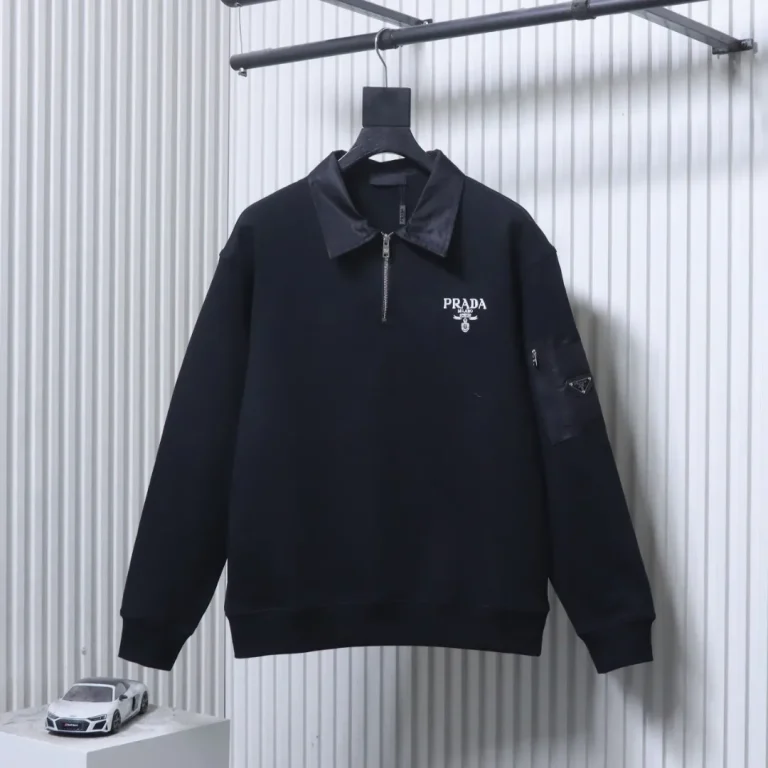 Logo Embroidered Half-Zip Sweatshirt
