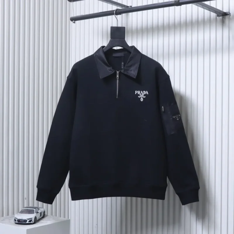 Logo Embroidered Half-Zip Sweatshirt