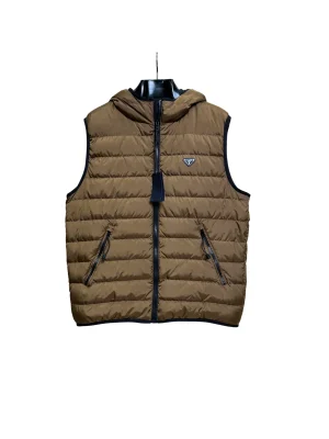 Logo Hooded Goose Down Vest