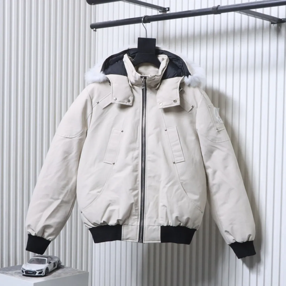 M.K. 2002 Silver Scissors Short Fur Collar Down Jacket