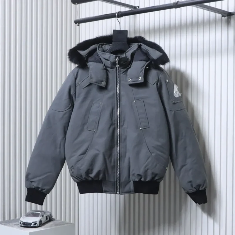 M.K. 2002 Silver Scissors Short Fur Collar Down Jacket