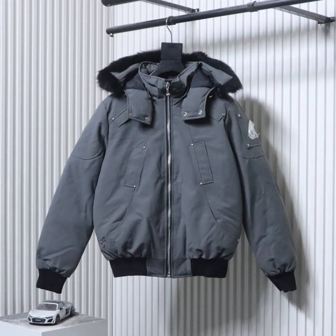 M.K. 2002 Silver Scissors Short Fur Collar Down Jacket
