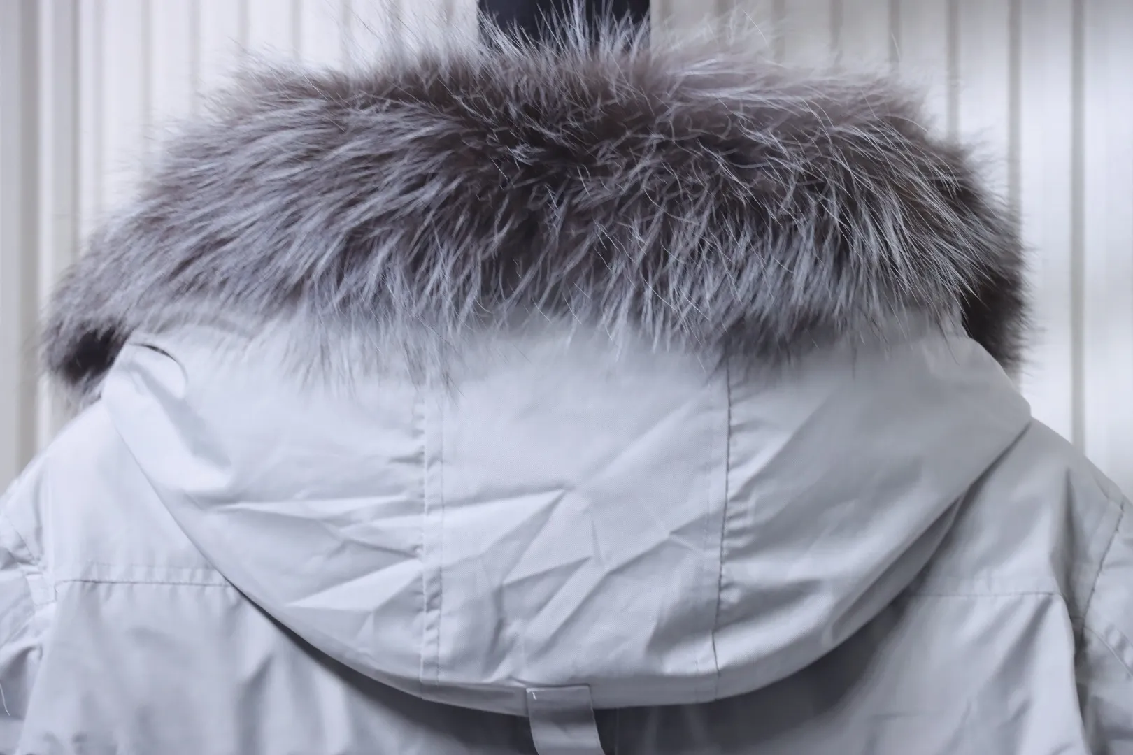 Hoodie with Fox Fur Detail