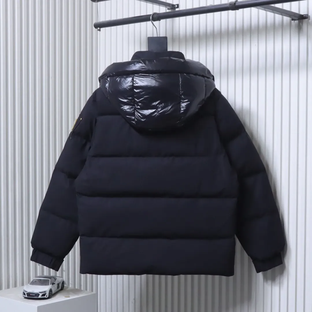 Back View M.K. Gold Scissors 2-in-1 Hooded Down Jacket