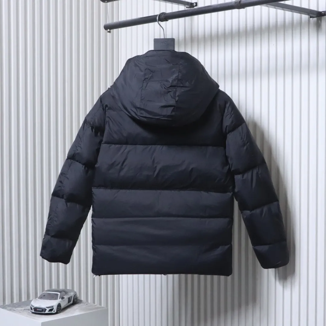 Back View Mcler Hooded Down Jacket