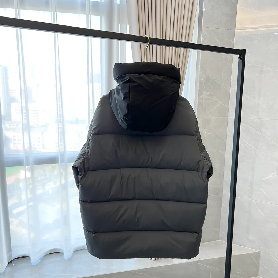 Back View Mcler Madeira Black Label Hooded Down Jacket