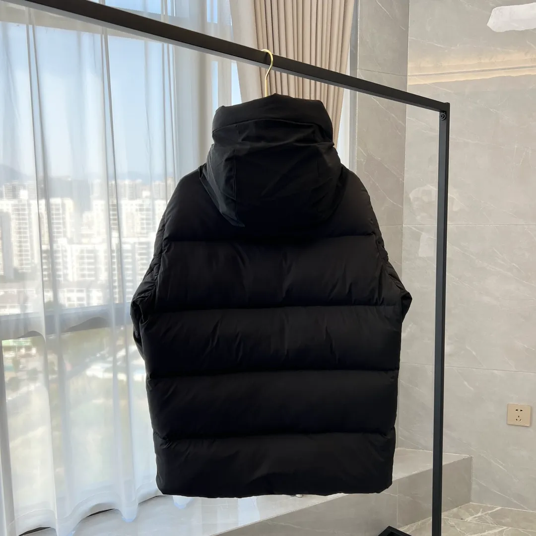 Back View Mcler Madeira Black Label Hooded Down Jacket
