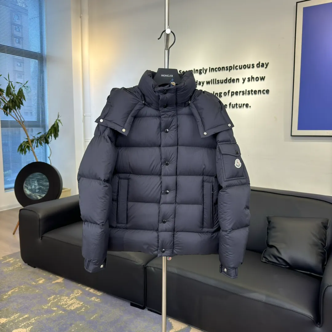Mcler Maya Anniversary Matte Logo Hooded Down Jacket Details