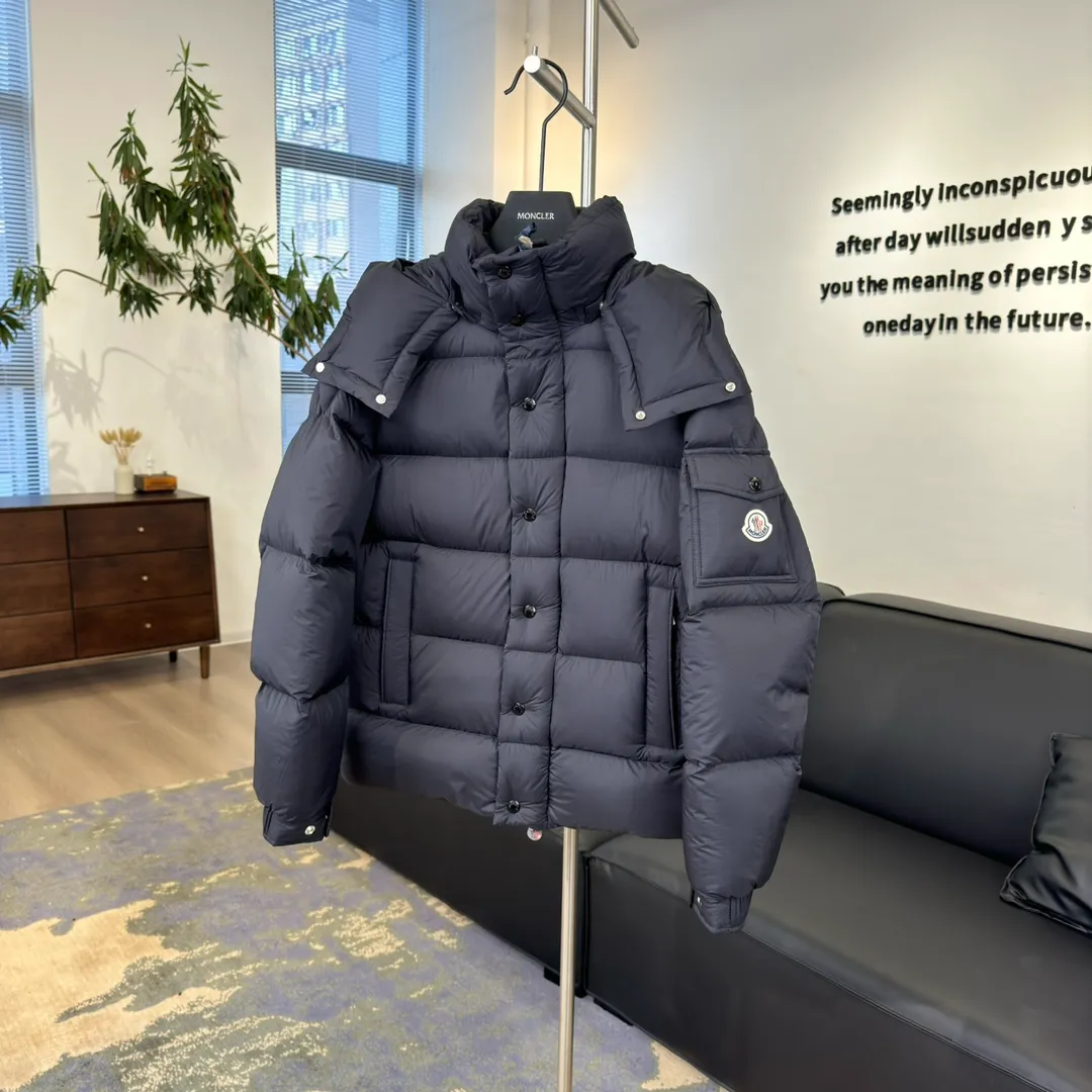 Mcler Maya Anniversary Matte Logo Hooded Down Jacket Details