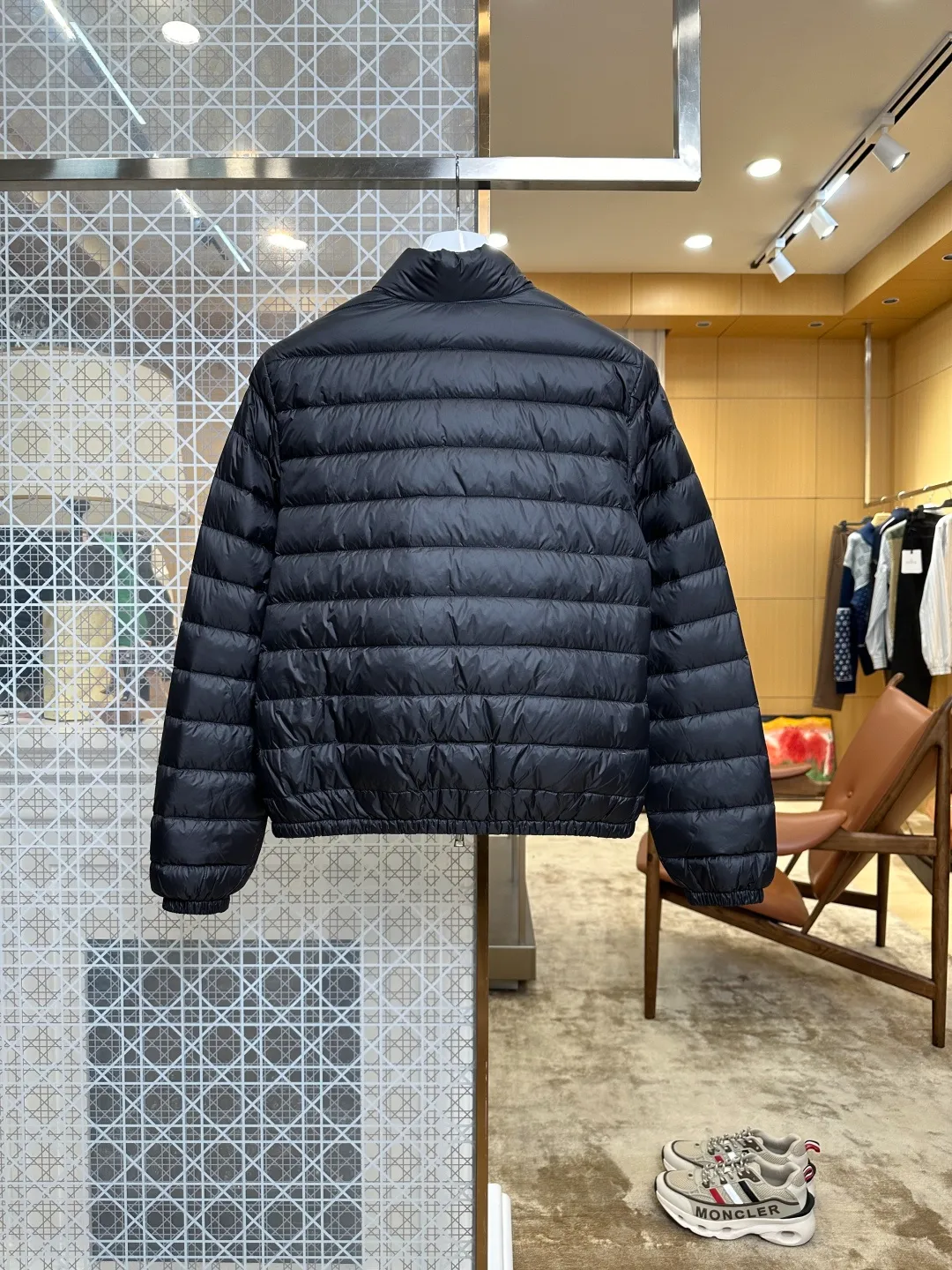 Back View Mcler Women's Lightweight Cropped Stand Collar Goose Down Jacket