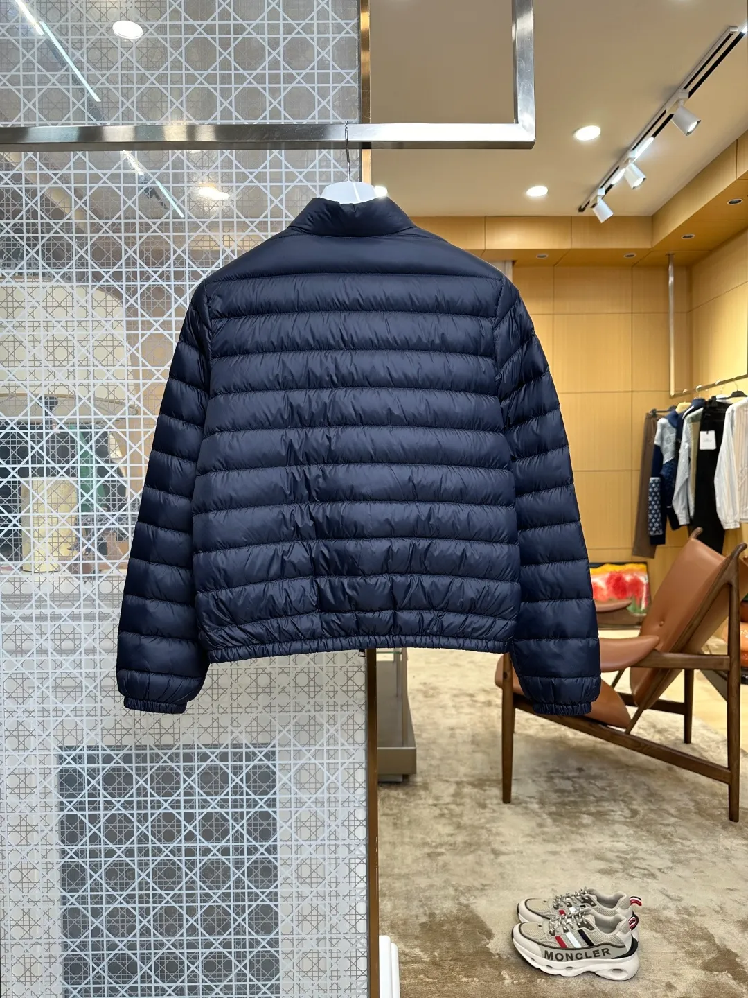 Back View Mcler Women's Lightweight Cropped Stand Collar Goose Down Jacket