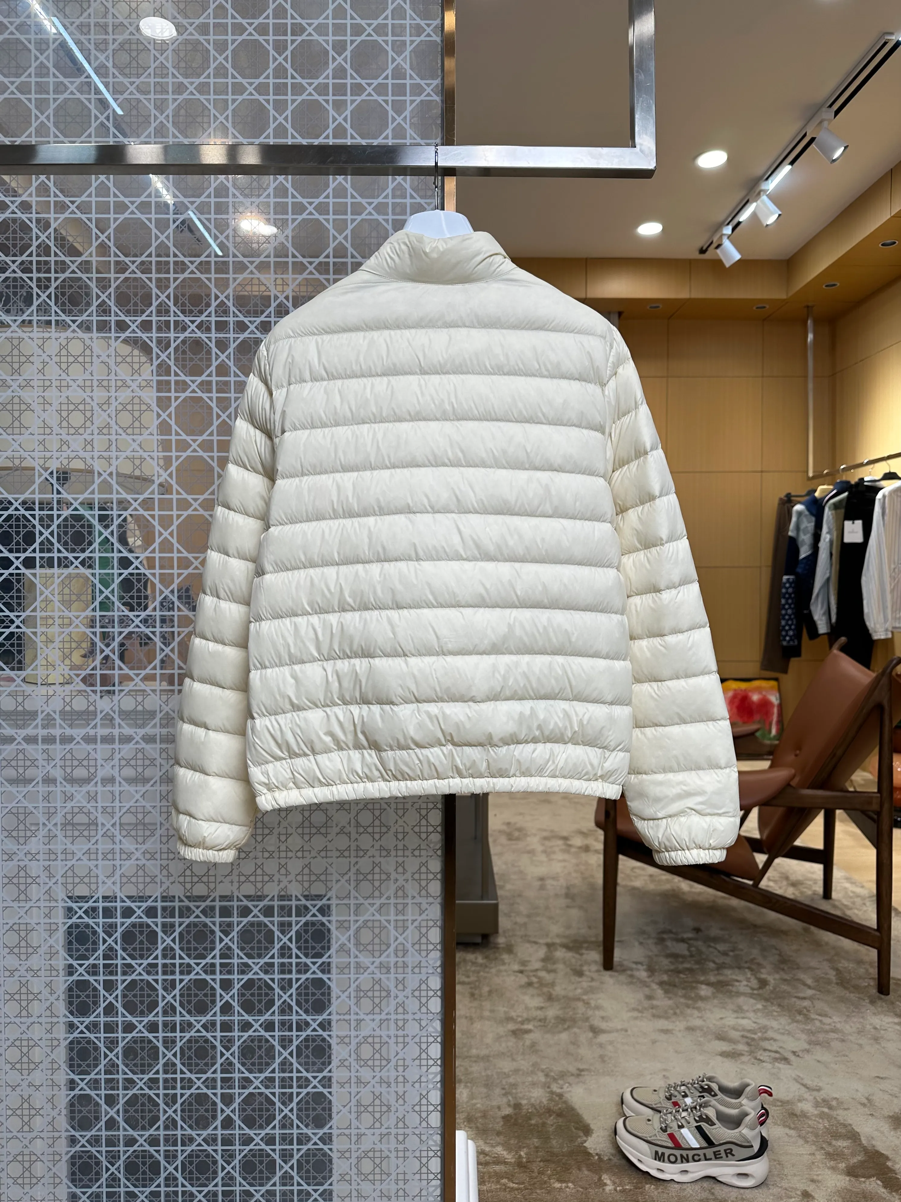 Back View Mcler Women's Lightweight Cropped Stand Collar Goose Down Jacket