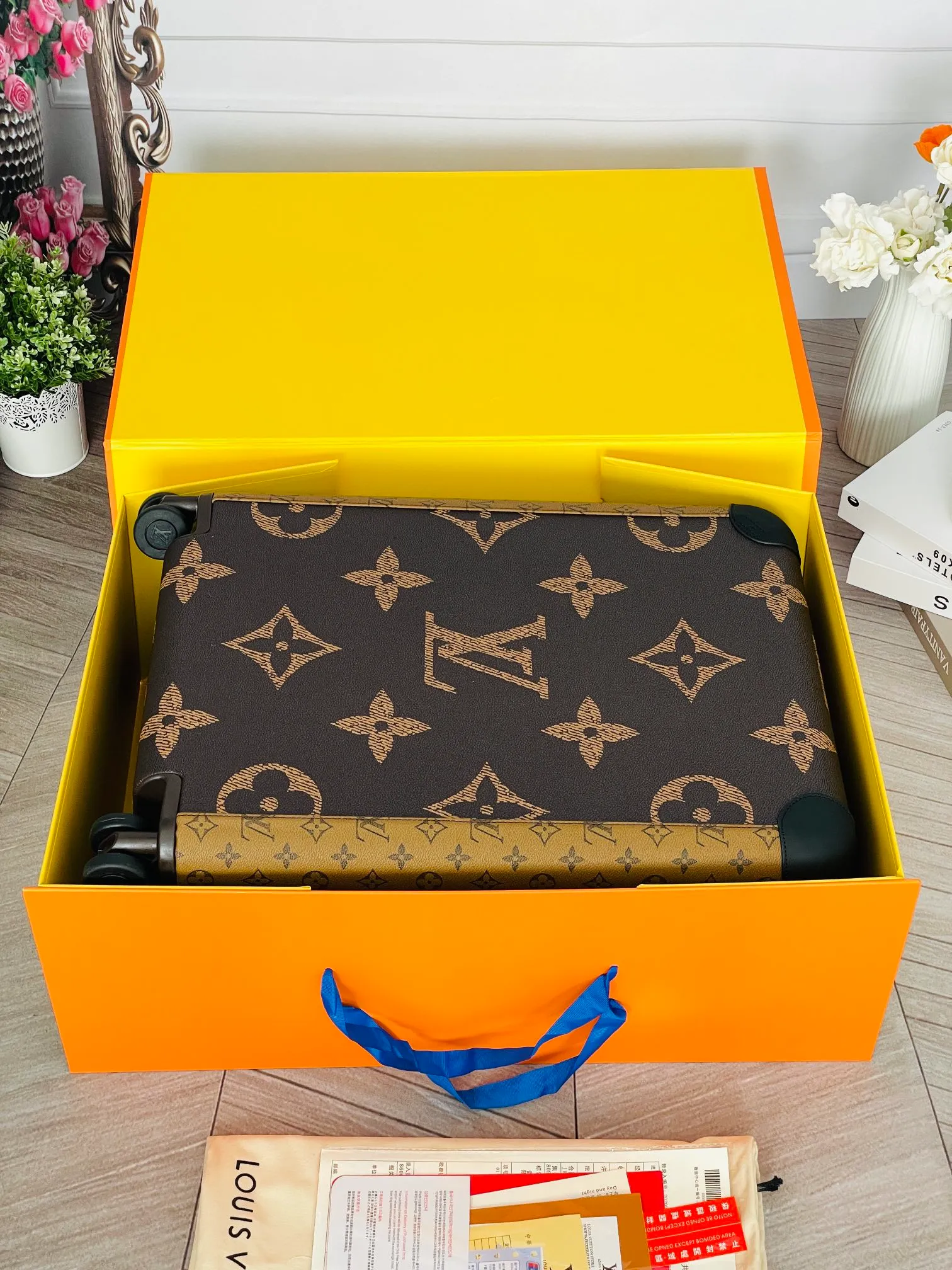 Brown Monogram Suitcase With Packaging Box