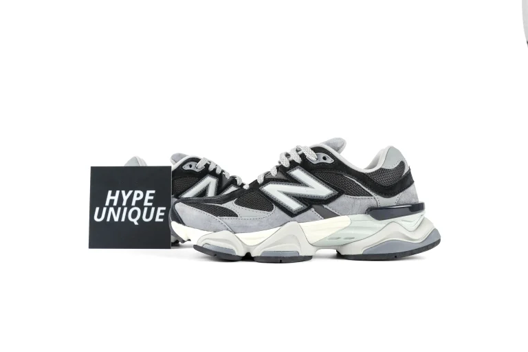 New Balance 9060 Black Gray Sneakers Side Profile