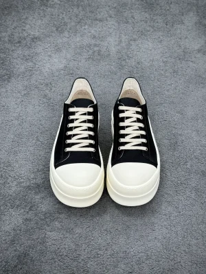 R 0wens DRKSHDW Bumper Low Black Milk Platform Sneakers