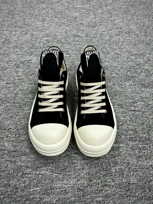 R 0wens DRKSHDW Hollywood Slip-On Low BlackMilk Sneakers Profile View