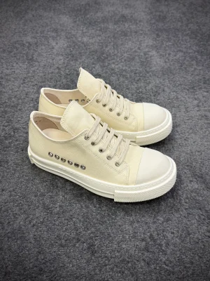 R 0wens DRKSHDW Milk Low Sneakers Angeled View