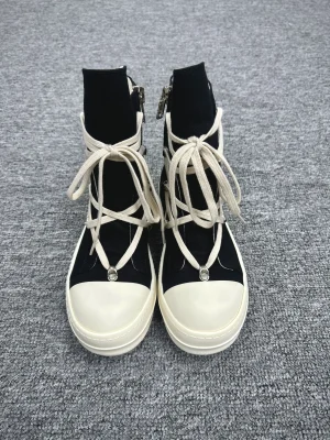 R 0wens DRKSHDW Porterville Hexa High BlackMilk Sneakers Profile View