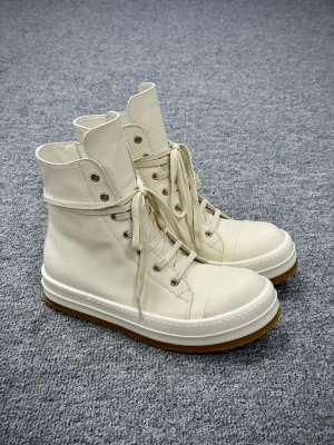 R 0wens Hollywood High Leather Sneakers Milk Angeled View
