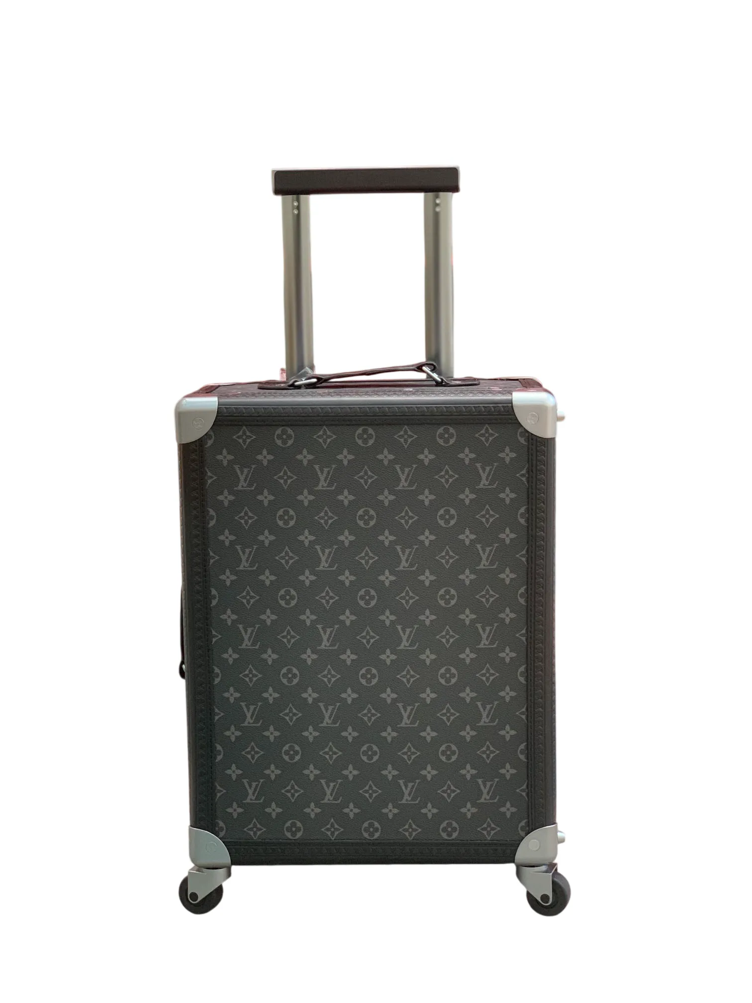 Rolling Trunk Black Monogram Carry-On Suitcase