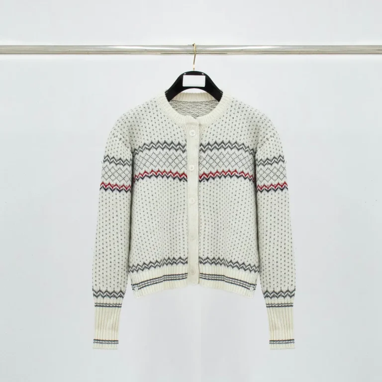 TB Fair Isle Jacquard Wool Cardigan