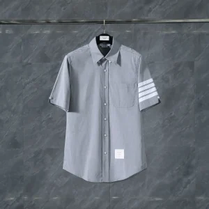 TB Four-Bar Short-Sleeve Cotton T-Shirt