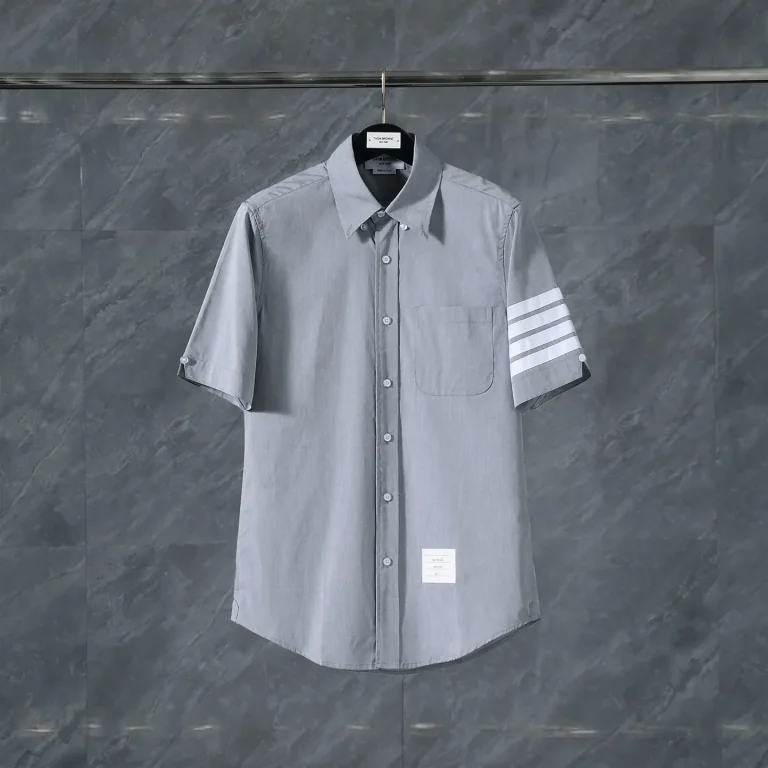 TB Four-Bar Short-Sleeve Cotton T-Shirt