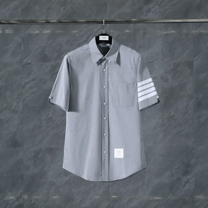 TB Four-Bar Short-Sleeve Cotton T-Shirt