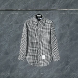 TB Houndstooth Check Lapel Casual Jacket