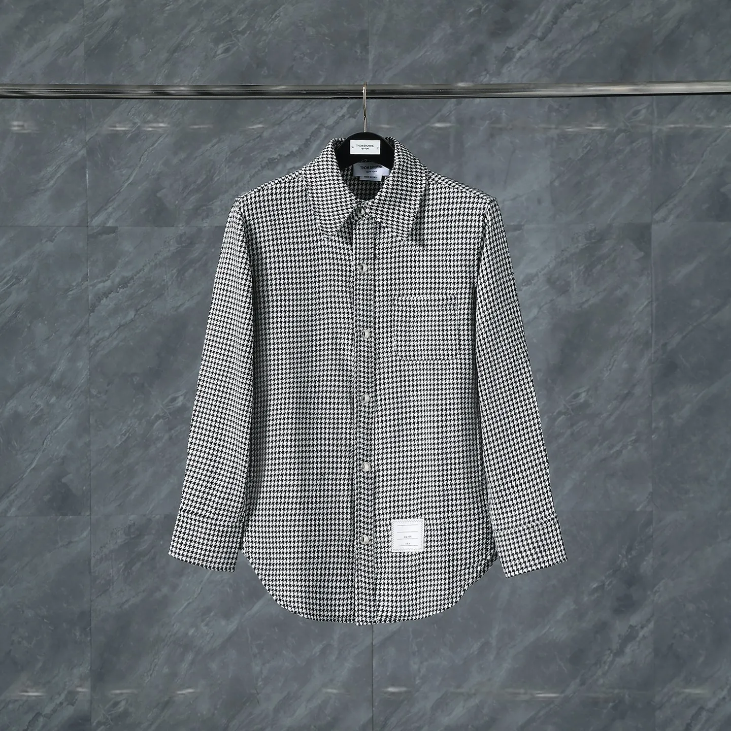 TB Houndstooth Check Lapel Casual Jacket