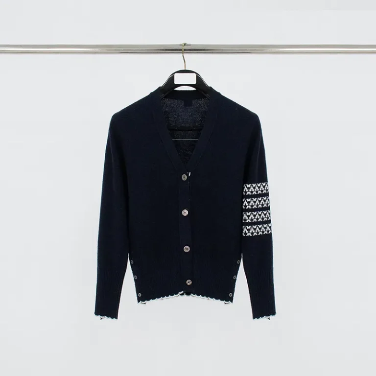 TB Snowflake Dachshund Jacquard Wool Cardigan