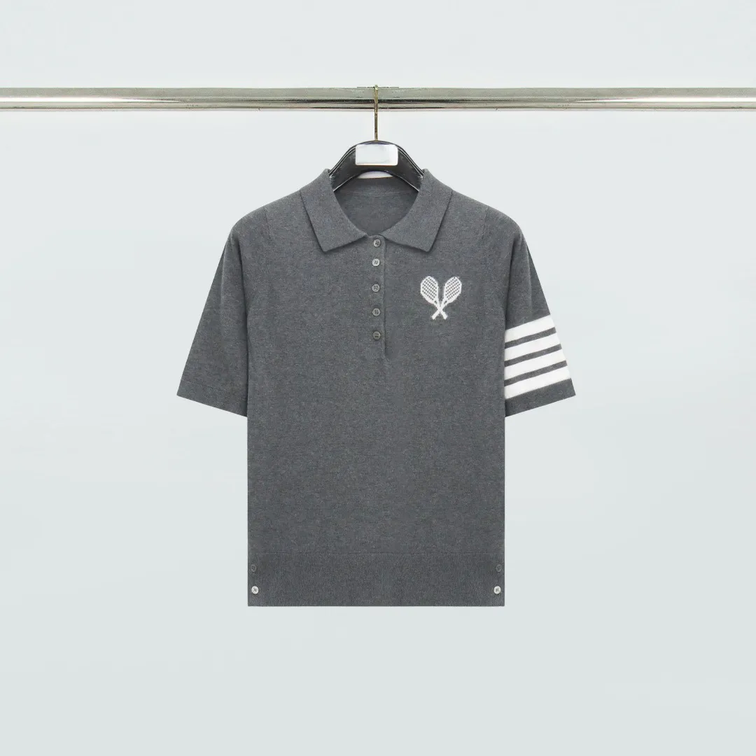 TB Tennis Racket Four-Bar Polo T-Shirt
