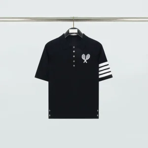 TB Tennis Racket Four-Bar Polo T-Shirt
