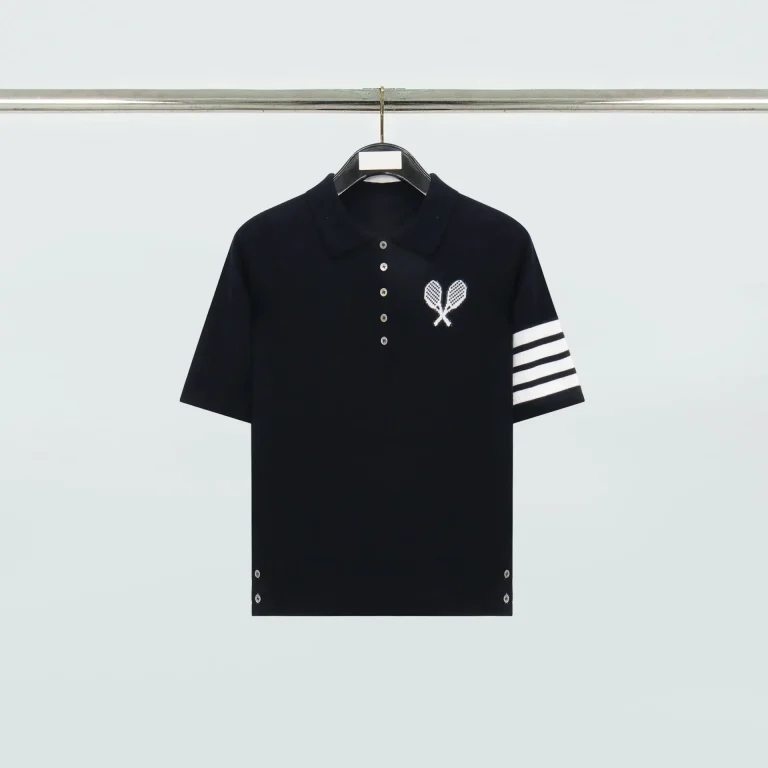 TB Tennis Racket Four-Bar Polo T-Shirt
