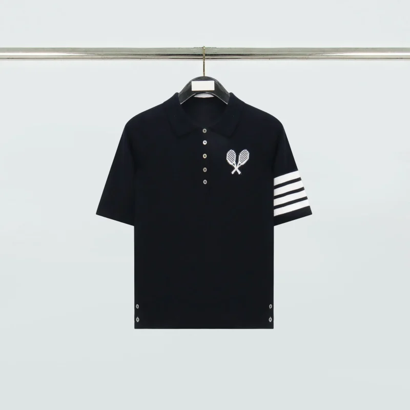 TB Tennis Racket Four-Bar Polo T-Shirt