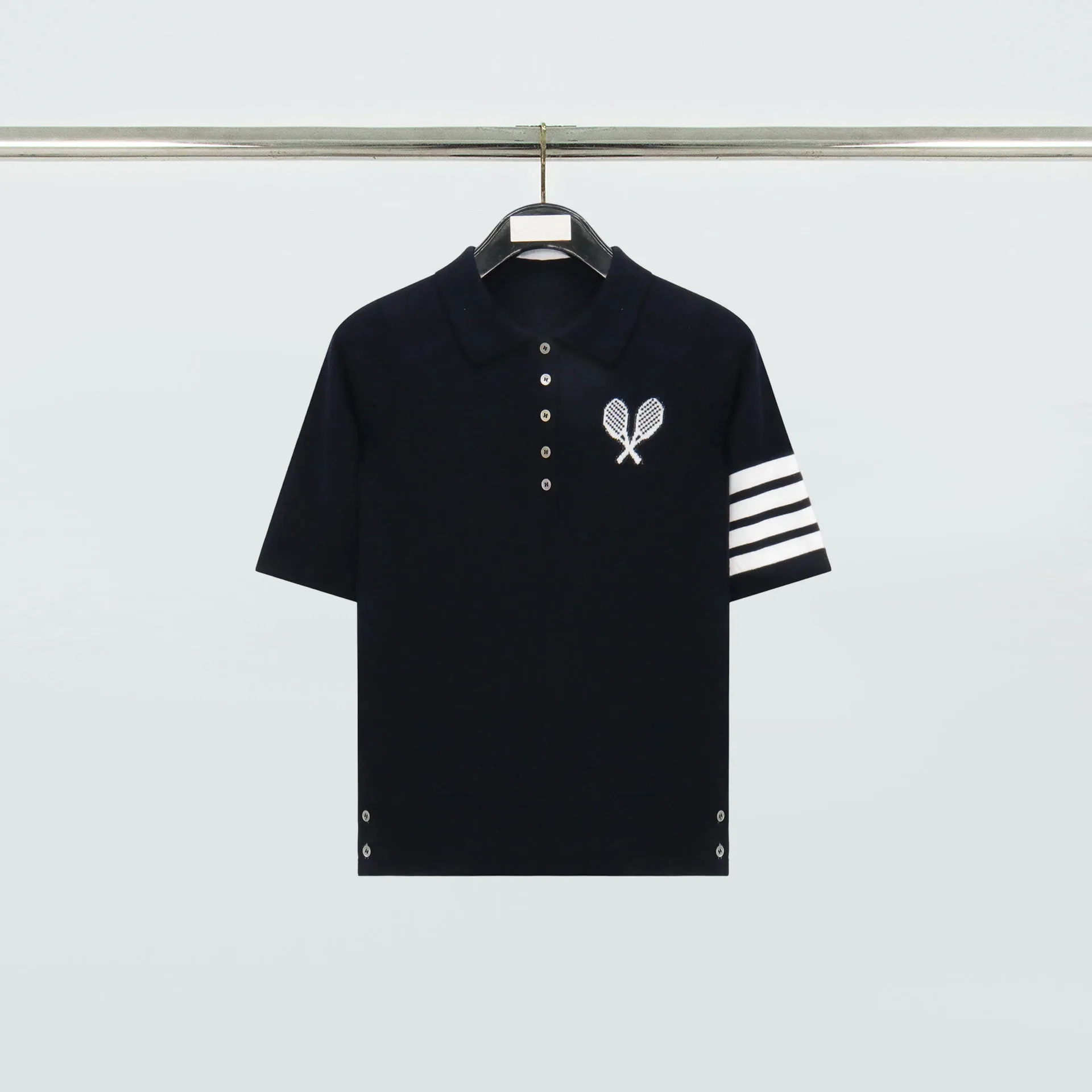 TB Tennis Racket Four-Bar Polo T-Shirt