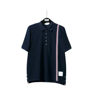 TB Tricolor Stripe Piqué Cotton T-Shirt