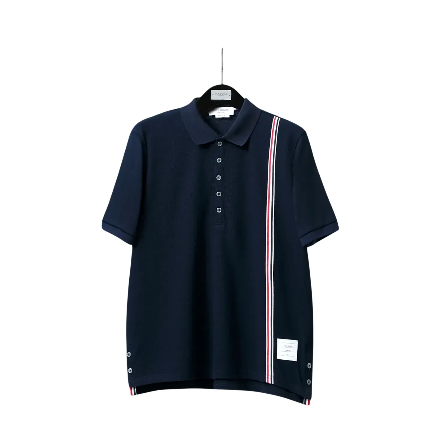 TB Tricolor Stripe Piqué Cotton T-Shirt