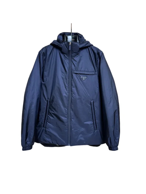 Triangle Logo Hooded Nylon Jacket