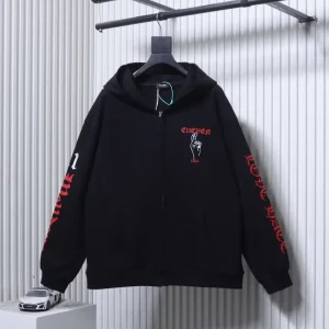 Well Done Three-Eyed Deer Graphic Zip-Up Hoodie