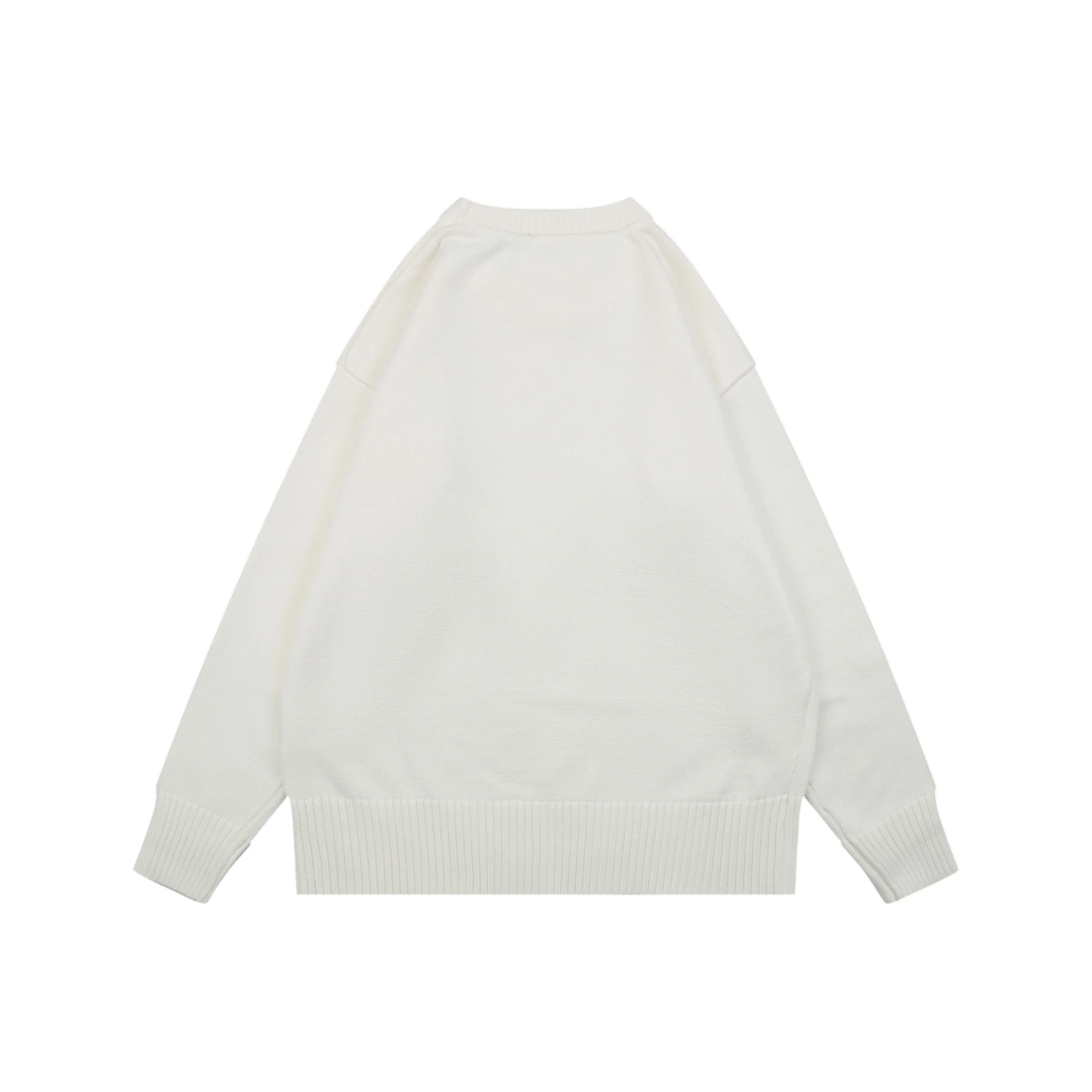 Back View AMI Little Heart Off-White Sweater