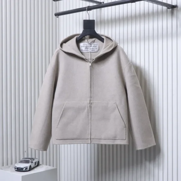Acne Double-Faced Wool Cashmere Hooded Jacket