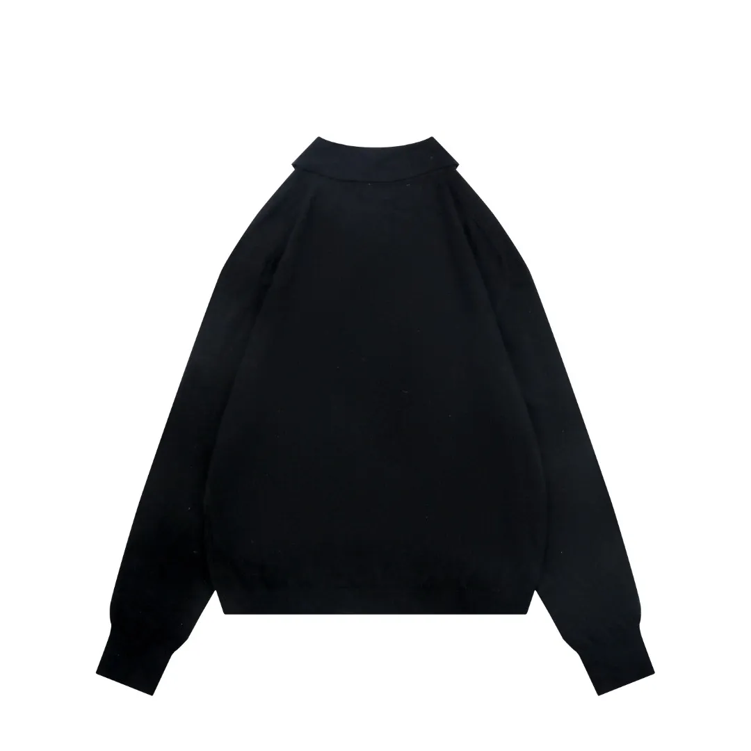 Back View Acne N8-1996 Embroidered Logo Polo Sweater
