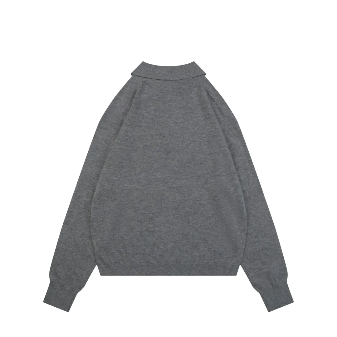 Back View Acne N8-1996 Embroidered Logo Polo Sweater